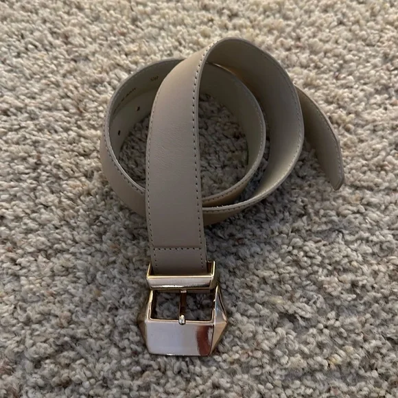 Zara | Accessories | Zara Beige Belt Gold Buckle | Poshmark display picture 3